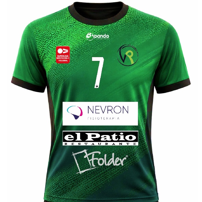 Camiseta de juego Verde Chico AD Voleibol Rivas